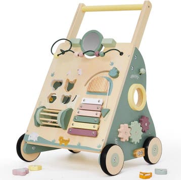 Baby Loopwagen Educatief | Massief Hout | OP=OP, Ophalen of Verzenden, Nieuw, Duwvoertuig