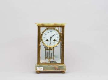 Een cage vitree pendule, eerste helft 20e eeuw, Antiek en Kunst, Antiek | Klokken