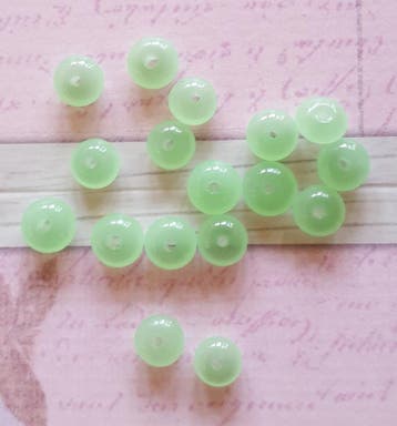 15 x cat eye kraal donut jade groen 9 x 5mm gat: 2mm, Ophalen of Verzenden, Nieuw, Kraal