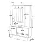 Halmeubel Vesanto halkast 178x112x35,5 cm eikenkleurig en zw, Huis en Inrichting, Verzenden, Nieuw