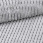 Hoekbank Ribstof Karlo Grijs | Universeel | €449,-, Hout, Hoekbank, 200 tot 250 cm, 100 tot 125 cm