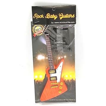 Baby miniatuur replica Gibson gitaar 15 cm - The Edge - U2, Ophalen of Verzenden, Nieuw, Pop, Beeldje of Miniatuur