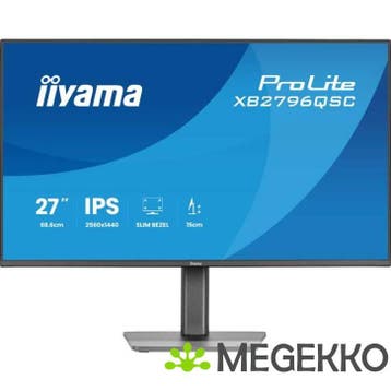 Iiyama ProLite XB2796QSC-B1 27  Quad HD IPS USB-C Monitor, Computers en Software, Verzenden, Nieuw, Iiyama