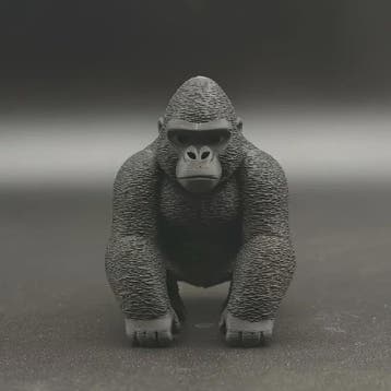 Realistisch Gorilla Beeldje - 3D Geprint Gorilla Ornament vo