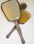Handspiegel (3) - Verzilverd - Antieke kaptafelset, Antiek en Kunst