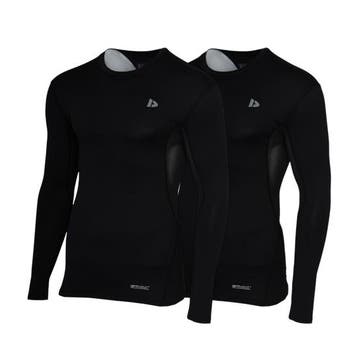 Donnay Donnay Heren - 2-Pack - Baselayer Shirt Lange Mouw  -, Verzenden, Nieuw