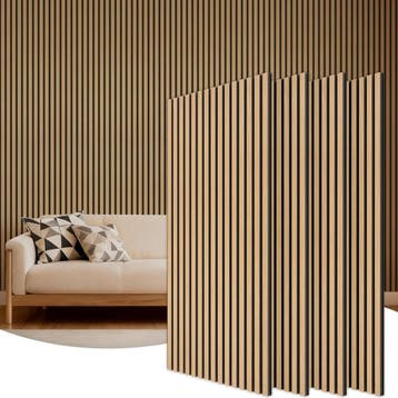Wandpaneel Hout Teak 4 stuks | Tweedekansje | OP=OP, Huis en Inrichting, Ophalen of Verzenden, Nieuw