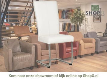 Leren eetkamerstoel Dry - Toledo Bianco (gebroken wit) -, Huis en Inrichting, Stoelen, Wit, Nieuw, Leer, Ophalen of Verzenden