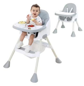2-in-1 Baby Kinderstoel met Voetensteun en Dubbele Eettray, Kinderen en Baby's, Kinderstoelen, Verzenden, Nieuw