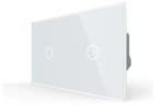Livolo Touchscreen Schakelaar | Wit | 1+1 | Aan/Uit, Ophalen of Verzenden, Nieuw, Schakelaar
