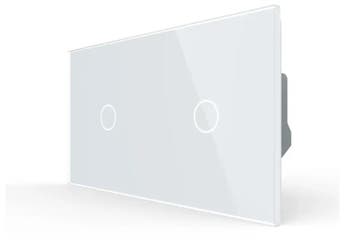 Livolo Touchscreen Schakelaar | Wit | 1+1 | Aan/Uit, Doe-het-zelf en Verbouw, Ophalen of Verzenden, Nieuw, Schakelaar