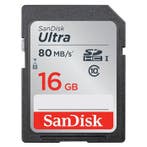 SanDisk 16GB Ultra SDHC UHS-I 80MB/s · Nieuw product, Ophalen of Verzenden, Zo goed als nieuw, Sandisk