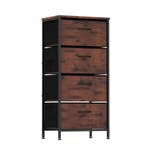 LIVSK Ladekast met 4 Lades - Rustiek Bruin - Houten Opbergop, Verzenden, Nieuw