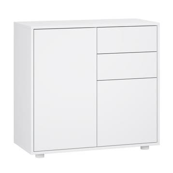 Commode Paarl 74x79x36 cm wit mat [en.casa], Huis en Inrichting, Verzenden, Nieuw