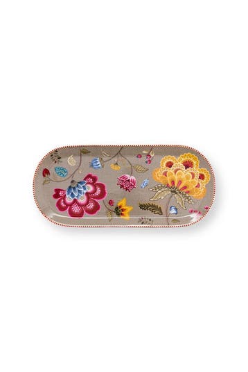 Pip Studio schaal ovaal khaki Blooming Tales 33 cm, Huis en Inrichting, Keuken | Servies, Verzenden, Nieuw, Schaal of Schalen