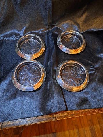 Amstan - Asbak (4) - Kristalglas sterling