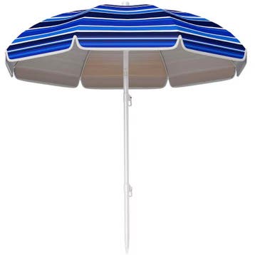 Nieuwe Grote Strandparasol 180cm – Verstelbaar – Blauw, Verzenden, Nieuw, Stokparasol, Waterdicht