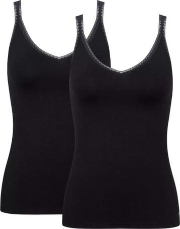 Sloggi Maat L GO Spaghetti Top 2-pack Zwart, Kleding | Dames, Verzenden