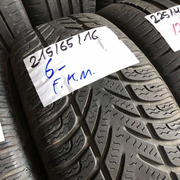 2 x Fulda Kristall Montero 215-65-16 Winterbanden 6mm, 16 inch, Band(en), Personenwagen, Gebruikt