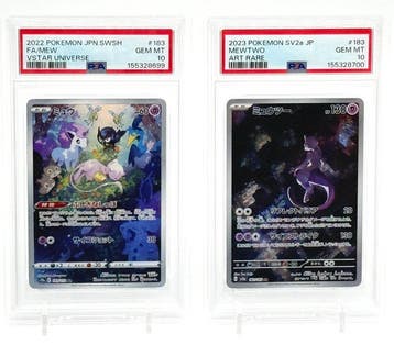 Pokémon - 2 Graded card - Mew, Mewtwo 183/172 AR 183/165 AR, Nieuw