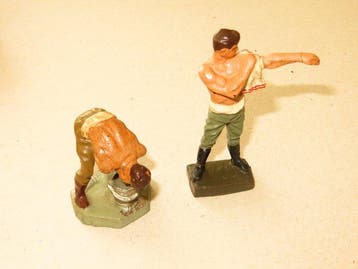 Durso - Figuur - lineol x 2 très rare no lineol elastolin, Nieuw