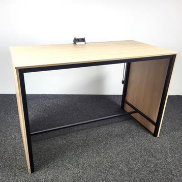 Sta-Bureau Licht Eiken | Vaste Hoogte 110 cm, Ophalen of Verzenden, Gebruikt