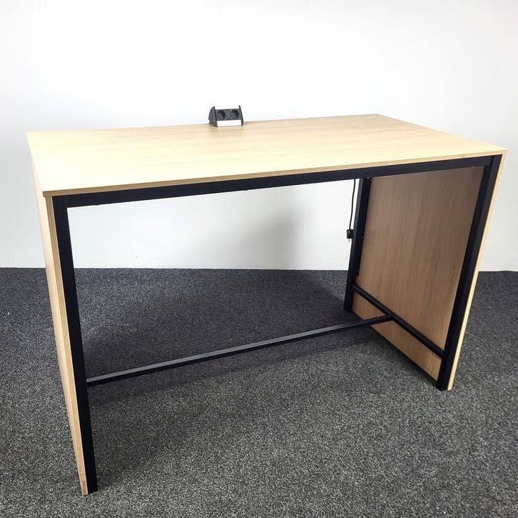 Sta-Bureau Licht Eiken | Vaste Hoogte 110 cm, Huis en Inrichting, Tafelonderdelen, Gebruikt, Ophalen of Verzenden