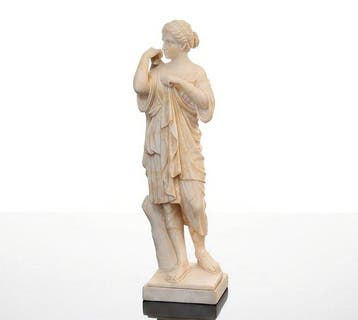 Beeld, Diana di Gabi • Neoclassicismo - 62 cm - Albast