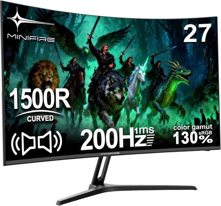 Gaming Monitor - Beeldscherm computer - 27 inch - Curved - 2, Computers en Software, Monitoren, Zo goed als nieuw, Verzenden
