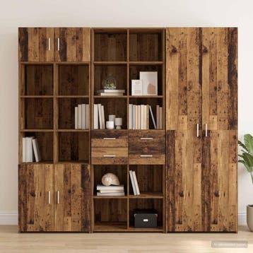 vidaXL Boekenkast Oud hout 30 x 42.4 x 185.2 cm, Minder dan 50 cm, Verzenden, Nieuw, Minder dan 100 cm