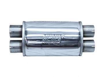 Demper 76mm dubbel ovaal 220/140mm 315mm lang RVS Simons, Ophalen of Verzenden, Nieuw