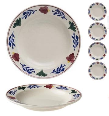 Boerenbont Diep bord 23cm set van 6 stuks (Huishouden), Verzenden, Nieuw, Aardewerk