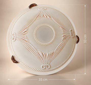 Plafondlamp - Glas, Brons, Metaal - Vintage Art Deco-lamp