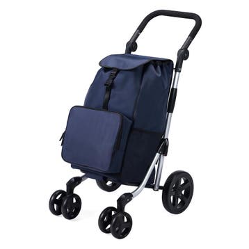 Brisby 60L Deluxe Boodschappentrolley met 4 Wielen - BLAUW, Ophalen of Verzenden, Nieuw, Overige typen
