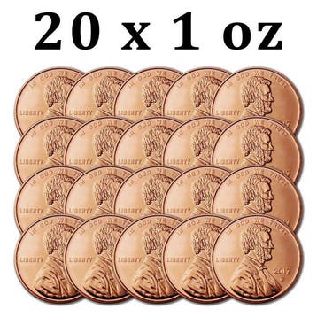 Verenigde Staten. 20 x 1 oz Lincoln Head Cent 999 Fine