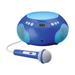 LENCO Portable radio CD player BT and mic Boombox Blauw •, Verzenden, Zo goed als nieuw