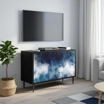 vidaXL Tv-meubel RAALTE 69 x 33 x 50,5 cm Zwart eiken, Minder dan 50 cm, Verzenden, Nieuw, Minder dan 100 cm