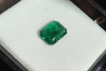 Zonder minimumprijs - 1 pcs Groen Smaragd - 1.39 ct -, Nieuw