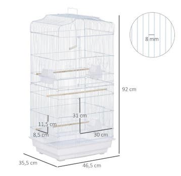 Vogelkooi met Zitstokken Schommel en Voerbakken 47,5 cm, Verzenden, Nieuw
