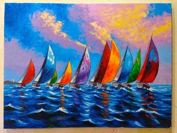 Karlos (XX-XXI) - XL - Regata Multicolores 120 x 90 cm
