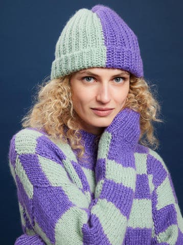Haakpatroon Muts Quinley met kleurcontrast in WoolAddicts, Ophalen of Verzenden, Nieuw