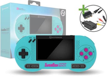 SupaBoy Portable SNES Starter Pack - Hyper Beach Edition, Spelcomputers en Games, Ophalen of Verzenden, Zo goed als nieuw