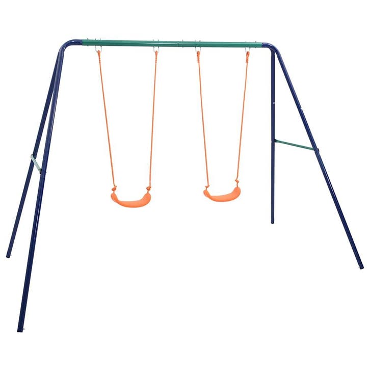 vidaXL Schommelset met 2 zitjes staal, Kinderen en Baby's, Speelgoed | Buiten | Speeltoestellen, Nieuw, Verzenden