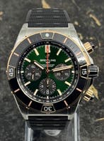 Breitling	Super Chronomat B01 44mm - Gold - Green Dial, Sieraden, Tassen en Uiterlijk, Horloges | Heren, Nieuw, Goud, Polshorloge