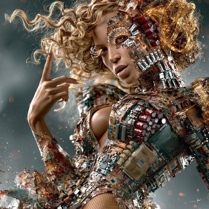 David Law - Electronic Souls - Beyonce, Antiek en Kunst, Kunst | Designobjecten