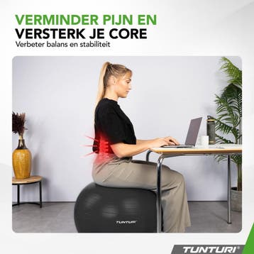 Tunturi Anti Burst Fitness bal met Pomp - Yoga bal 55 cm -, Ophalen of Verzenden, Zo goed als nieuw