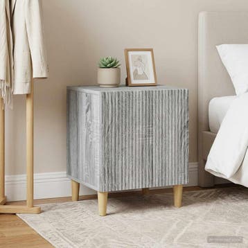 vidaXL Nachtkastje 2 st Grijs sonoma 43 x 34,5 x 50 cm, Minder dan 45 cm, Verzenden, Nieuw, Minder dan 55 cm