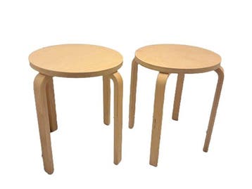 IKEA - Kruk (2) - Frosta - Hout - vintage