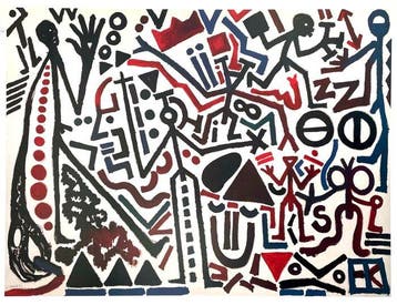 A.R. Penck (after) - Die Zufunkt Des Emigranten - Offset, Antiek en Kunst