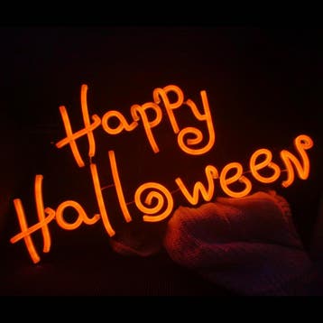 Neon Halloween Decoratie 60 X 30cm, Hobby en Vrije tijd, Feestartikelen, Verzenden, Nieuw, Overige typen